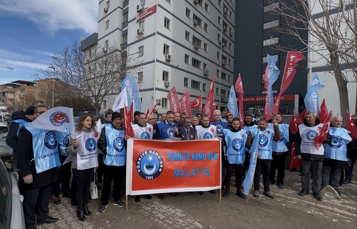 Türk Kamu-Sen Malatya Teşkilatı Memur ve Emekli Maaşı Zamlarını Protesto Etti