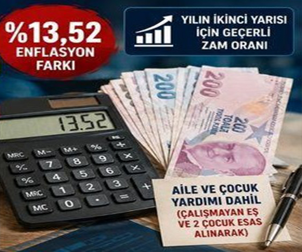 Memur ve Emekli Temmuz’da %13,52 Zam Alacak